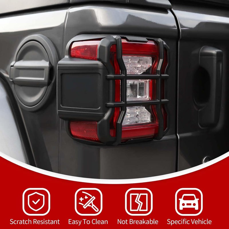 JeCar LED Brake Light Covers Taillight Guards Rear Lamp Trim Covers Exterior Accessories Compatible with Jeep Wrangler JL JLU 20182023 - Image 5