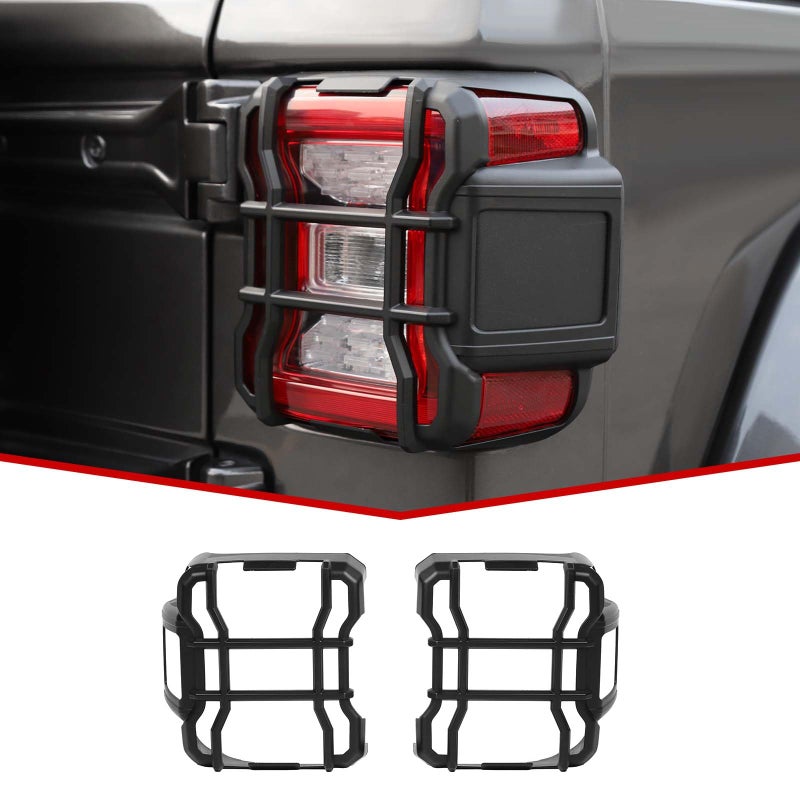 JeCar LED Brake Light Covers Taillight Guards Rear Lamp Trim Covers Exterior Accessories Compatible with Jeep Wrangler JL JLU 20182023 - Image 2