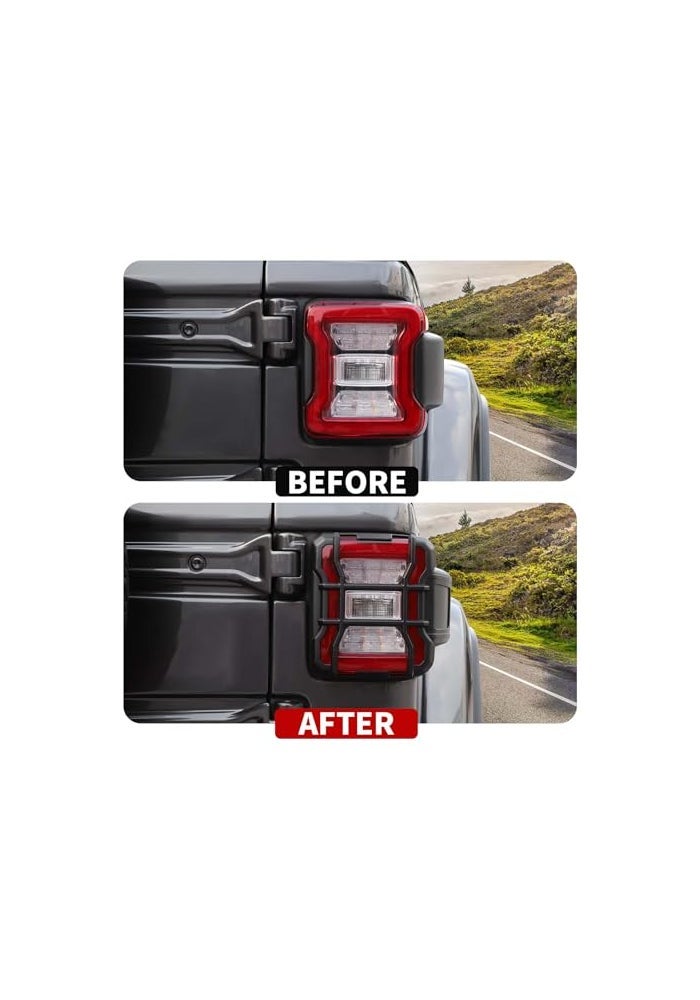 JeCar LED Brake Light Covers Taillight Guards Rear Lamp Trim Covers Exterior Accessories Compatible with Jeep Wrangler JL JLU 20182023 - Image 3