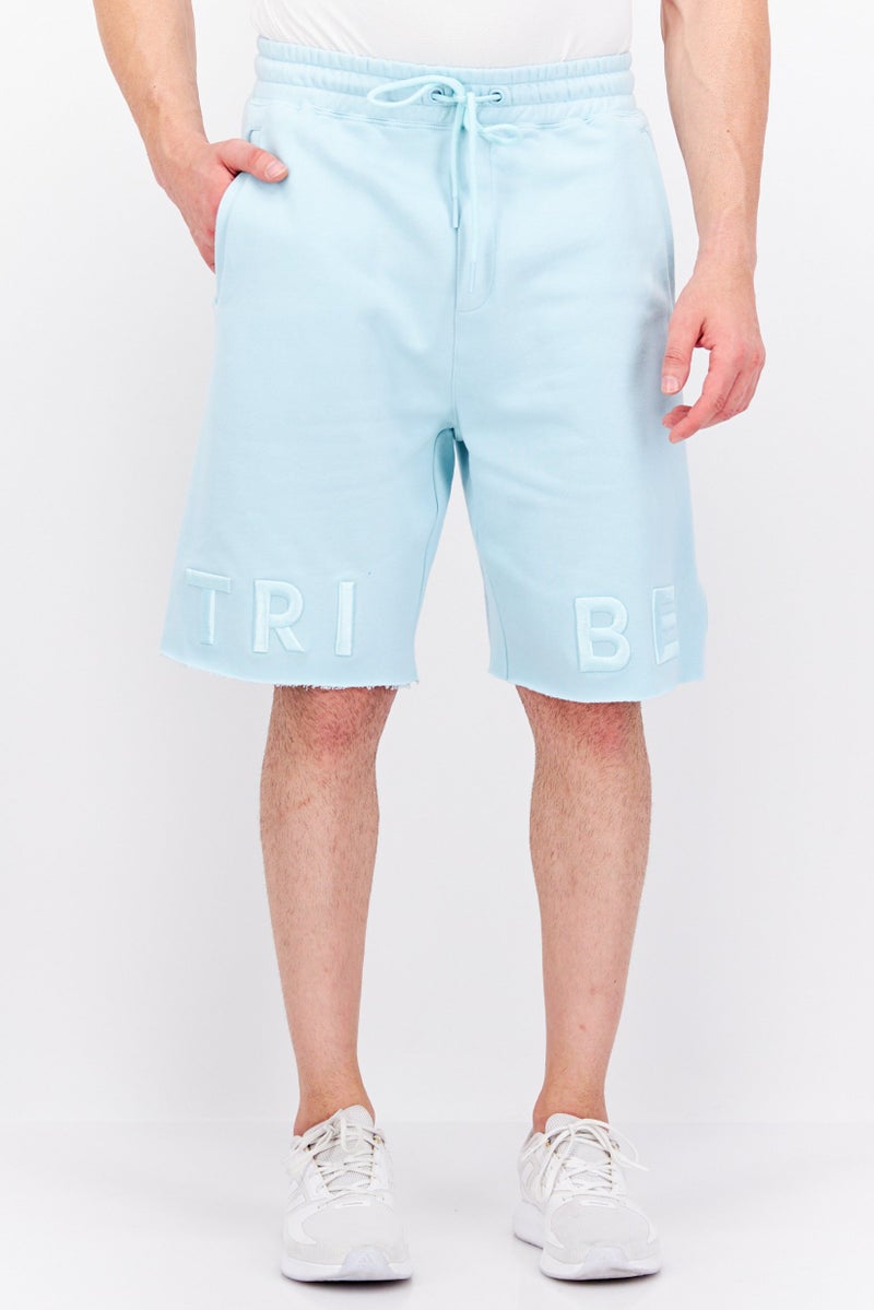 TRIBE OF 6 Men Sportswear Fit Training Shorts, Light Blue - Image 1