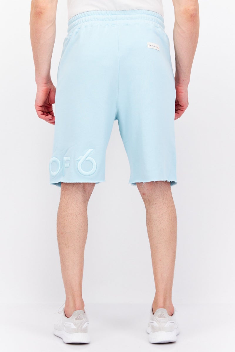 TRIBE OF 6 Men Sportswear Fit Training Shorts, Light Blue - Image 3