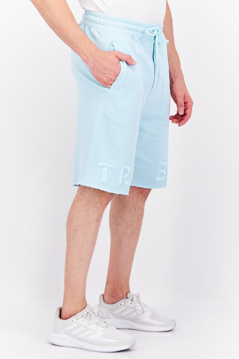 TRIBE OF 6 Men Sportswear Fit Training Shorts, Light Blue - Image 2