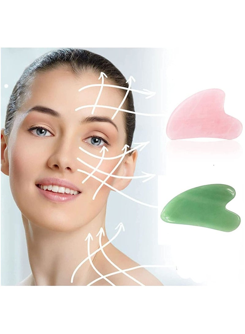 LIMOS Face Roller and Gua Sha Face Spa Facial Massage Kit for Face Care Slimming Face(Green) - Image 4