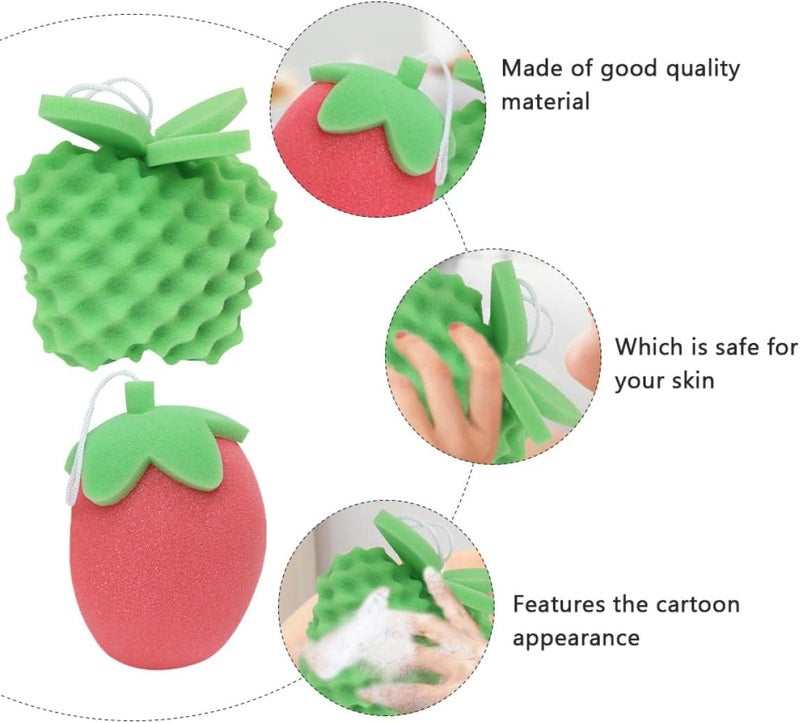 2pcs Cartoon Bath Sponge and Bath Scrubber Set Soft Body Sponge with Animal Shapes for Gentle and Fun Shower Time - Image 3