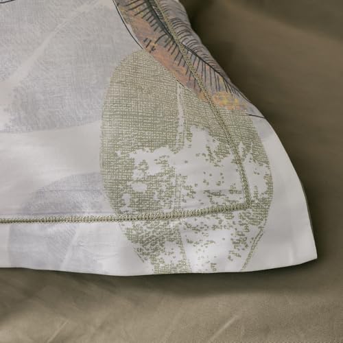 OAITE Duvet Cover Set Queen Size Floral Pattern 500 Thread Count Ultra Soft 100% Cotton Duvet Cover Sets 3-PC, Breathable Duvet Cover with Zipper Closure & Corner Ties - Image 5