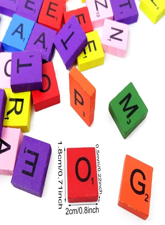 Prescent 100pc Multicolor Wooden Capital A to Z Letters Alphabet Blocks for Art, Craft, DIY Projects, Kids Learning and Education, Crossword, Photo Frames, Board Games and More (A to Z, 100pc) - Image 4