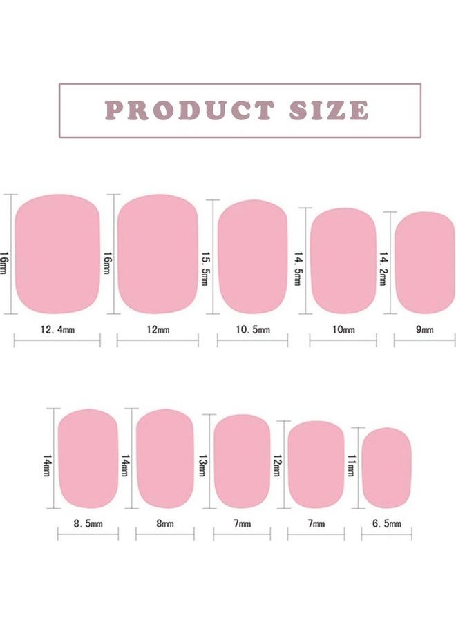 NIBEMINENT 24-Piece Kids Pattern Short False Nails Multicolour  - Image 5