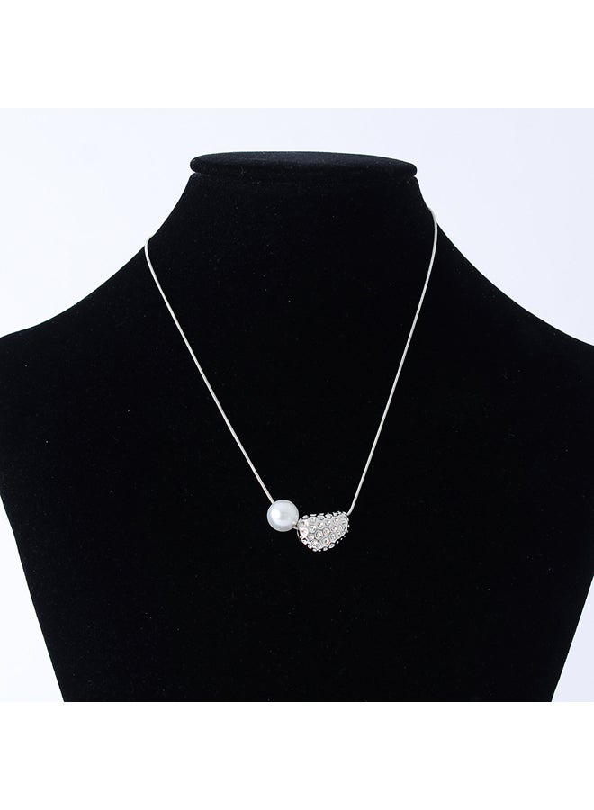 Akher el Ankoud A water drop pendant chain with a white pearl bead - Image 1