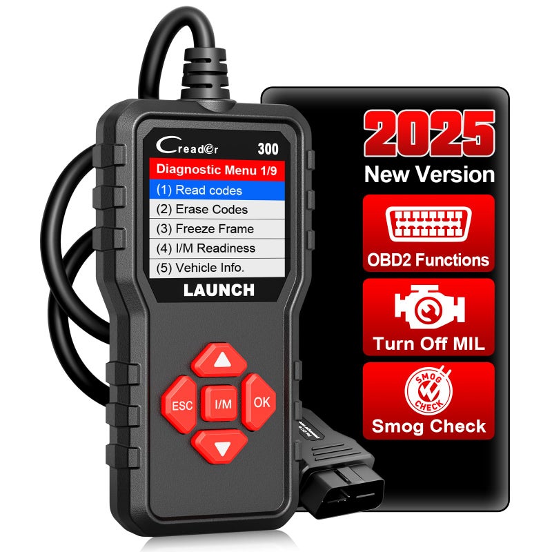 LAUNCH Creader 300 OBD2 ScannerEngine Fault Code ReaderSupport Read Data StreamScanner for All OBDII Protocol Cars Since 1996 Lifetime Free Update2025 Upgraded Ver of CR3001
