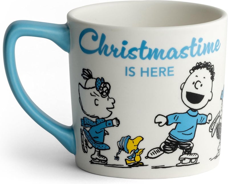 DaySpring  Peanuts  Christmastime is Here Ceramic Mug 14oz Blue - Image 1