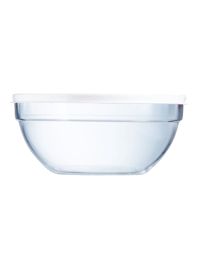 Luminarc Empilable Tempered Glass Salad Bowl with Lid White and Transparent 200 ml H1152 - Image 1