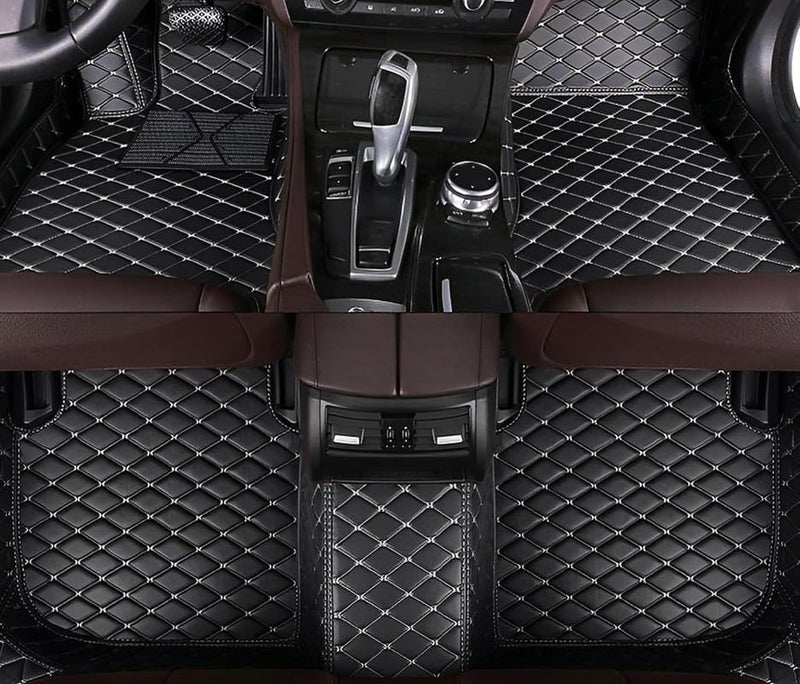 CYRER 7D car mat Full Set for CIAZ || Luxury Leather Double Car Floor Mat Complete Set || 100% Waterproof and Washable || Color : Black - Image 3