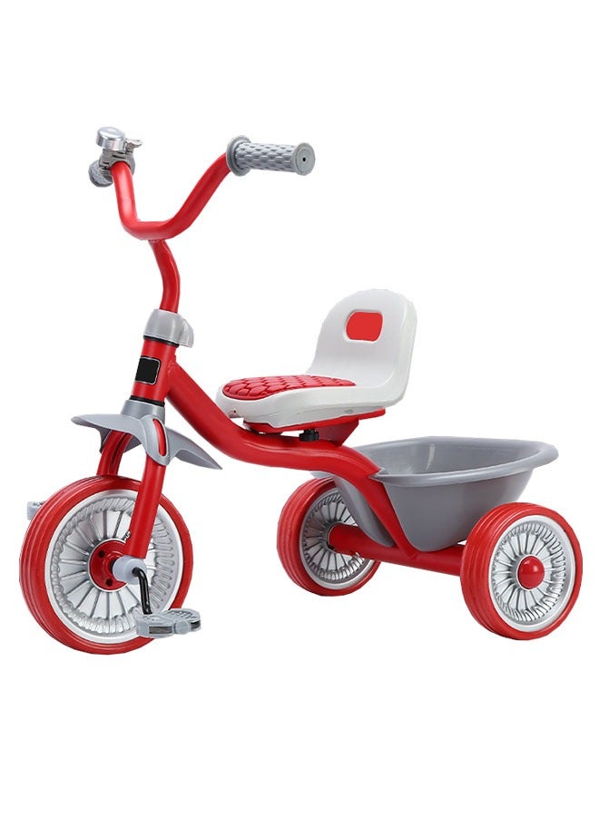 ZCM-HAPPY Children's Tricycle for Boys and Girls with Safety Belt and Anti-Rollover Design, Baby Sliding Bicycle with Rear Storage Bucket  - Image 4