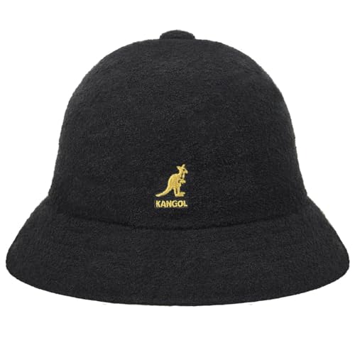 KANGOL قبعة كانغول برمودا الكاجوال للرجال والنساء، كبيرة، سوداء/ذهبية - Image 1
