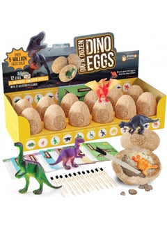 Dig a Dozen Dino Egg Dig Kit - Egg Dinosaur Toys for Kids 3-12 Year Old - 12 Easter Eggs & Surprise Dinosaurs. Science STEM Activities - Educational Boy Toy Party Gifts for Boys & Girls Ages 3-5 5-7 - pzsku/ZCE9DDAB75C09AE30E29AZ/45/_/1732281888/a0806d87-0e82-4f10-b35d-0de53754a646