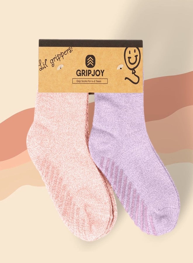 Gripjoy Toddler Socks with Grippers, Non-Slip for Kids, Enhanced Stability, Comfortable Cotton - 4 Pairs - Image 4