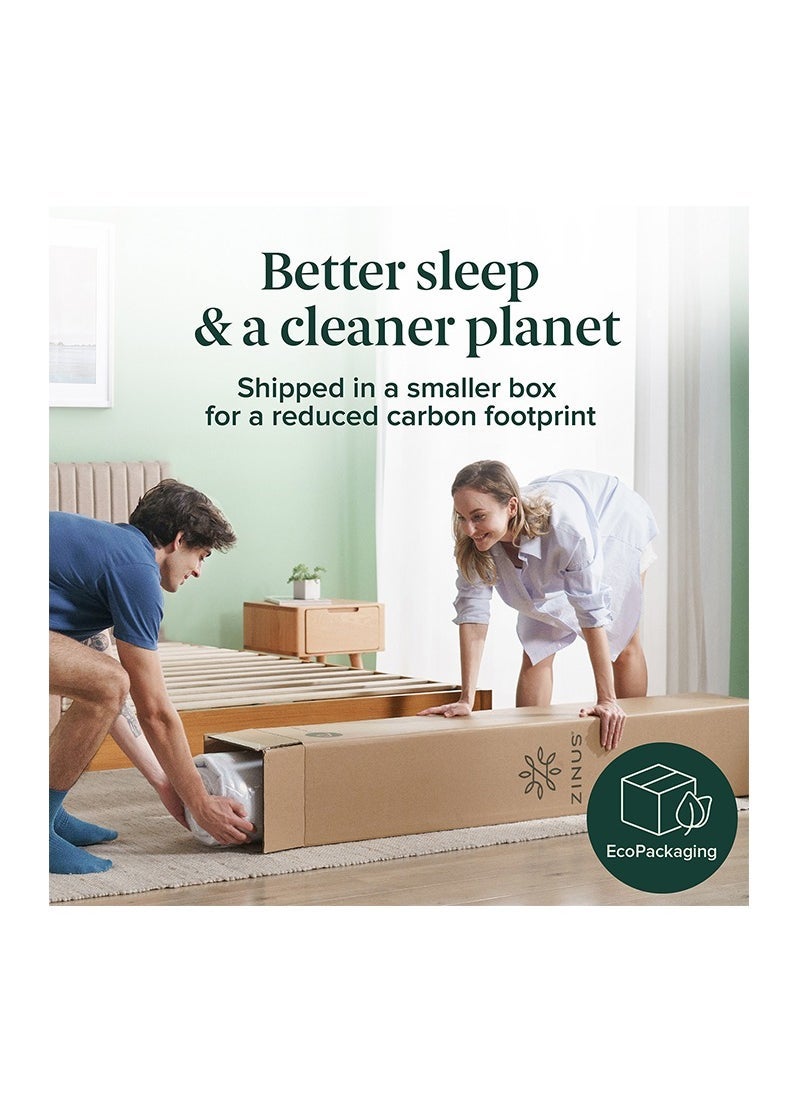 Zinus Green Tea Memory Foam Mattress, King, Fiberglass free, Medium Firm Feel, Zoned Pressure Relief, Certified Safe Foams & Fabric, Mattress in A Box (193.0 X 203.2 X 30.5 CM) - Image 2