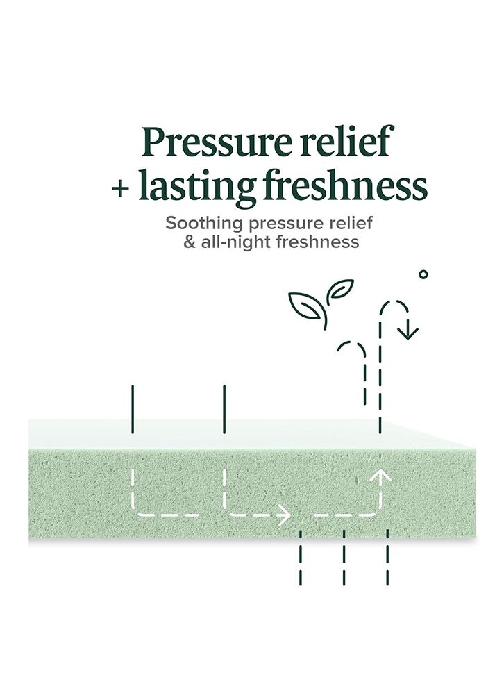 Zinus Green Tea Memory Foam Mattress, King, Fiberglass free, Medium Firm Feel, Zoned Pressure Relief, Certified Safe Foams & Fabric, Mattress in A Box (193.0 X 203.2 X 30.5 CM) - Image 4