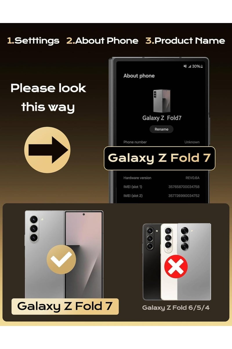 Muzz Screen Protector for Samsung Galaxy Z Fold 7 9H Hardness 2.5D Curved Tempered Glass Anti-Scratch Bubble Free for Z fold7 5G Clear Glass 3 Pack - Image 2