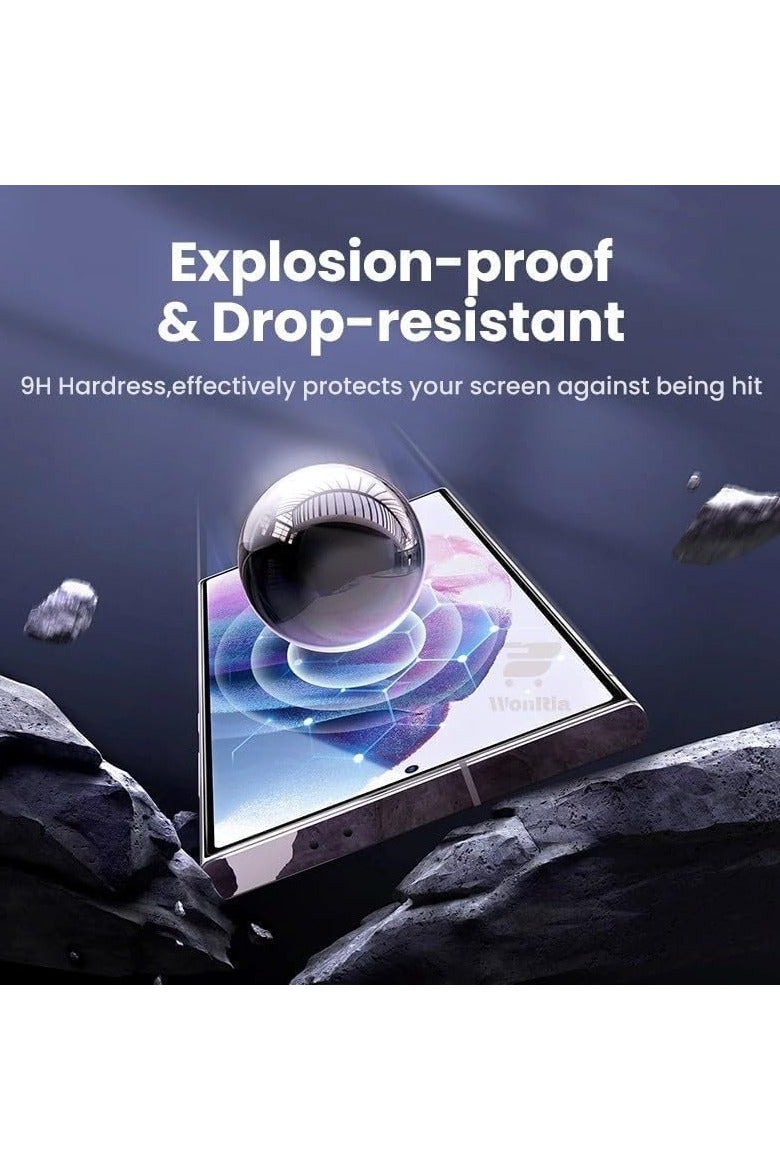 Muzz Screen Protector for Samsung Galaxy Z Fold 7 9H Hardness 2.5D Curved Tempered Glass Anti-Scratch Bubble Free for Z fold7 5G Clear Glass 3 Pack - Image 4