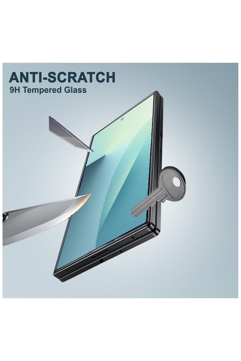 Muzz Screen Protector for Samsung Galaxy Z Fold 7 9H Hardness 2.5D Curved Tempered Glass Anti-Scratch Bubble Free for Z fold7 5G Clear Glass 3 Pack - Image 5