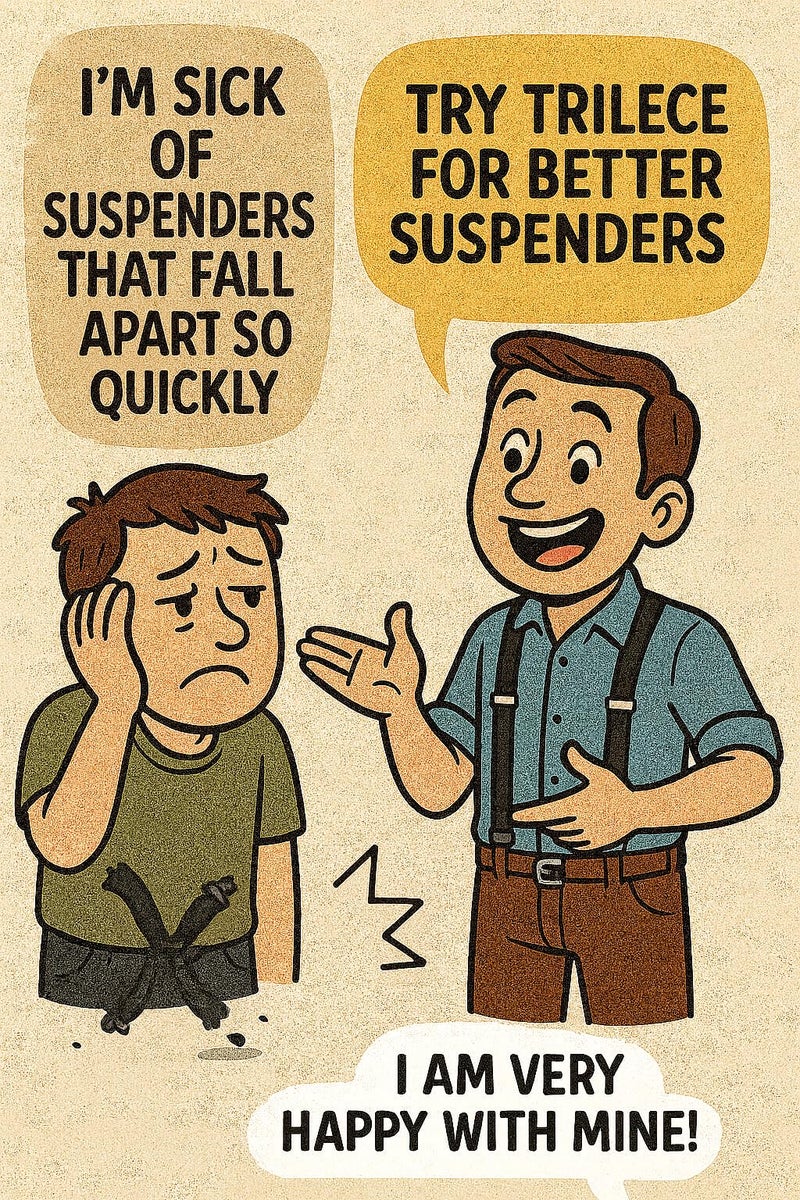 trilece Red Suspenders for Men - Red Suspender for Women - Cheech and Chong Costume - American Psycho Costume Braces - Strong Clips - Image 5