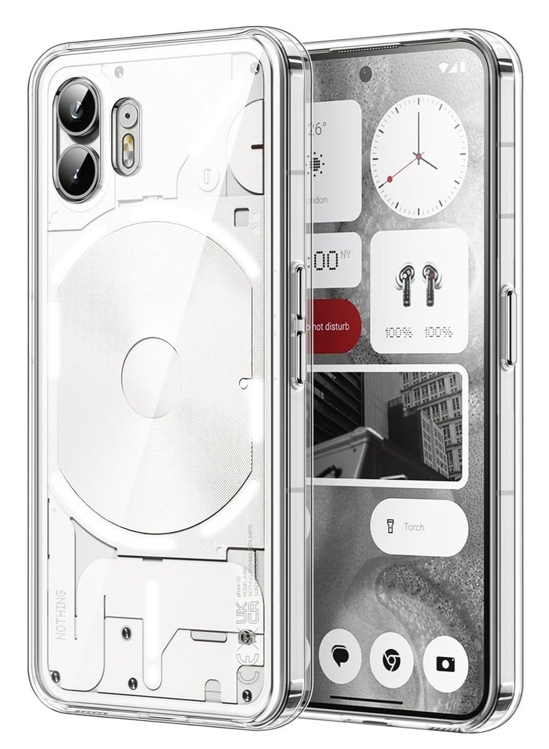 MIGOFAST Case for Nothing Phone 2 Case Cover Transparent Anti Scratch Case Shock Absorbent Bumper Protective Transparent Back Cover with Camera Protection for Nothing Phone 2 Clear - Image 1