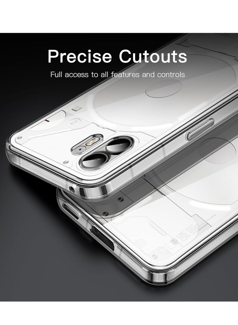 MIGOFAST Case for Nothing Phone 2 Case Cover Transparent Anti Scratch Case Shock Absorbent Bumper Protective Transparent Back Cover with Camera Protection for Nothing Phone 2 Clear - Image 2