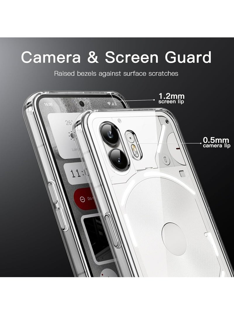 MIGOFAST Case for Nothing Phone 2 Case Cover Transparent Anti Scratch Case Shock Absorbent Bumper Protective Transparent Back Cover with Camera Protection for Nothing Phone 2 Clear - Image 3