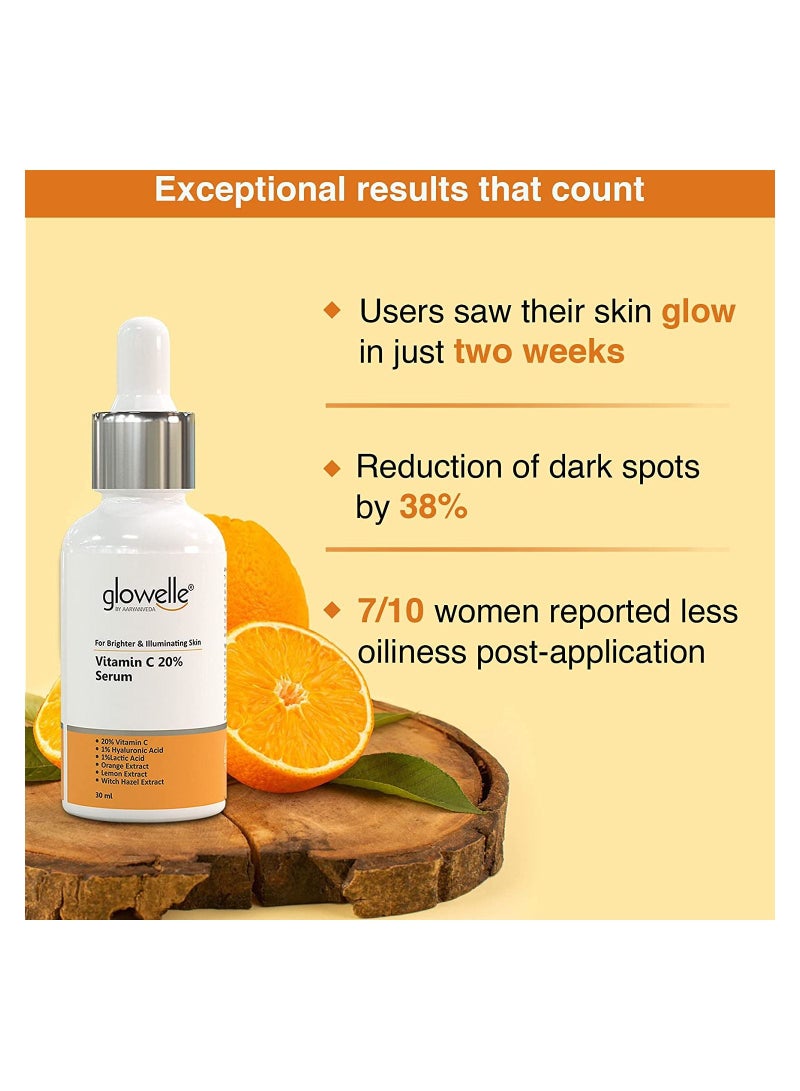 Aryanveda Vitamin C Face Serum For Brighter And illuminated Skin With Orange Lemon 30 ML - Image 4