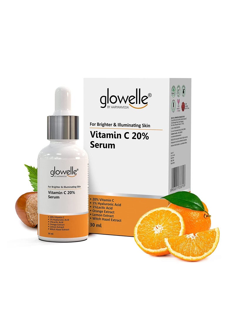 Aryanveda Vitamin C Face Serum For Brighter And illuminated Skin With Orange Lemon 30 ML - Image 1