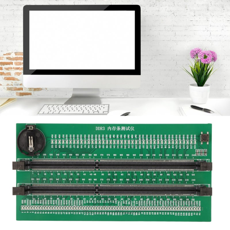 DDR3 Memory Tester 110 LED Indicators Easy To Use Memory Test Card - Desktop Memory Tester for Desktop Computer DDR3 Memory Diagnosis - Image 1