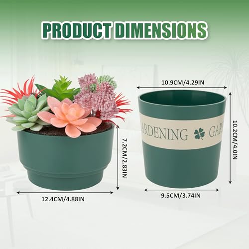 BARGIFTS Flower Pot Diversion Safe with Hidden Storage-Hidden Safe for Storing Valuables,Secret Stash Key Hider,Hide a Key, Artificial Plants Include, Green - Image 3