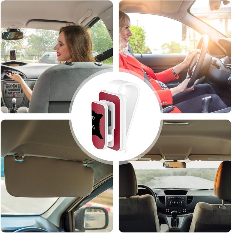 Visor Sunglasses Holder Clip - No Slip Organizer | Sunglass Holder for Car | Ticket Card Clip Eyeglass Mount Men Automotive Truck SUV RV Storage Road Trip Travel - Image 4
