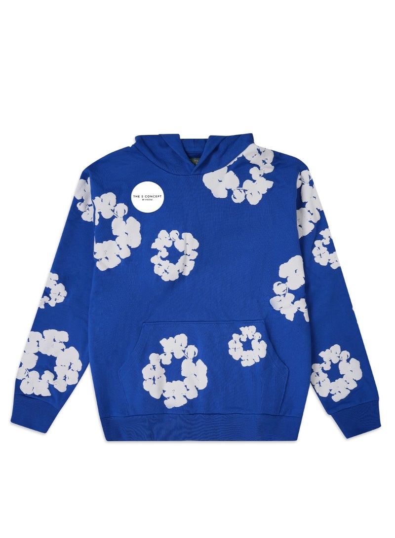 Denim Tears The Cotton Wreath Sweatshirts Royal Blue - Image 1