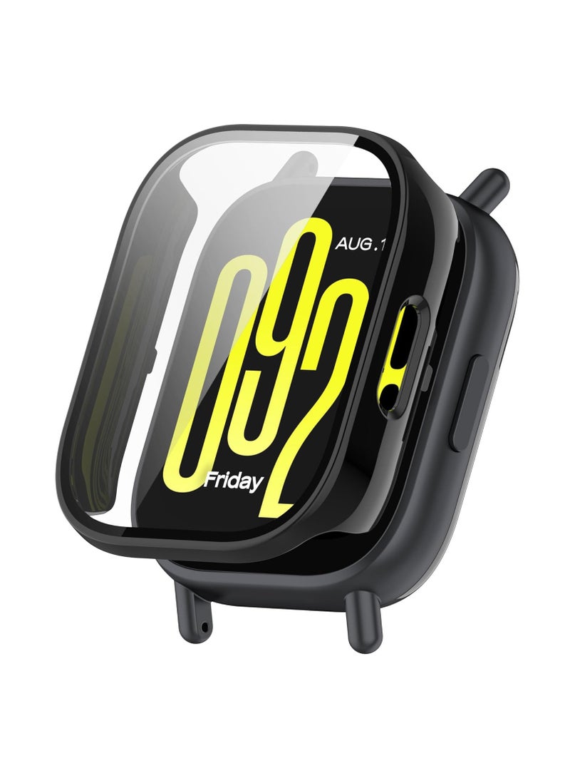 Case Compatible with Redmi Watch 5 Lite,All-Round Shockproof Hard PC Protective Case with Screen Protector,Black - Image 1