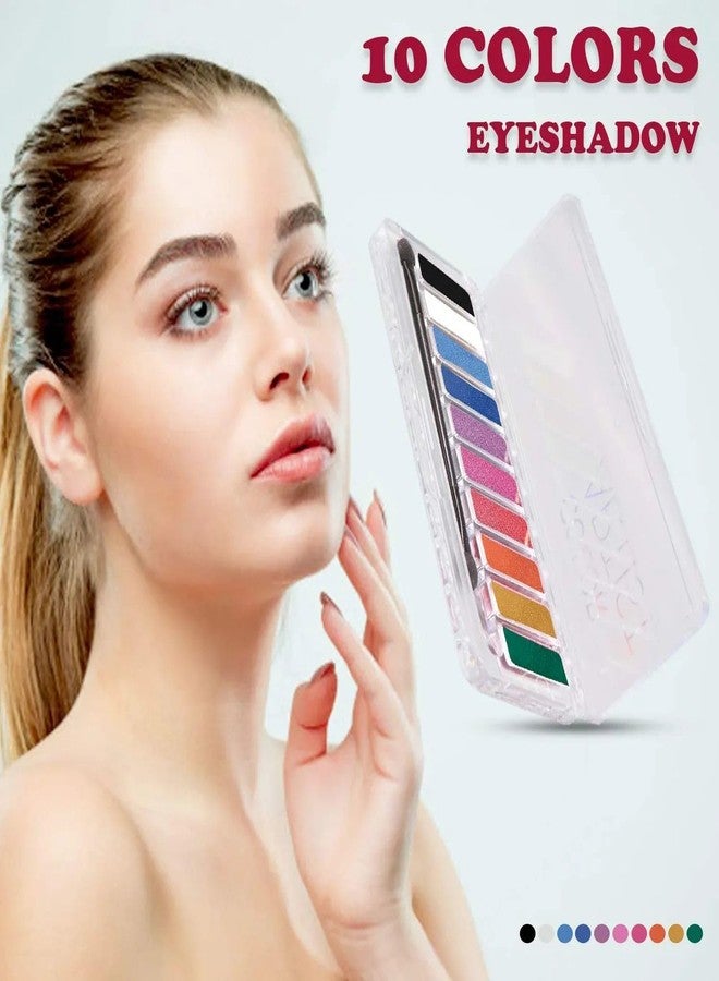 CVB ESS-102 10 Colours Eyeshadow Palette 15g | Long-Lasting, Glimmering & Sultry Shades for Bold and Subtle Eye Makeup Looks (Palette 01) - Image 4