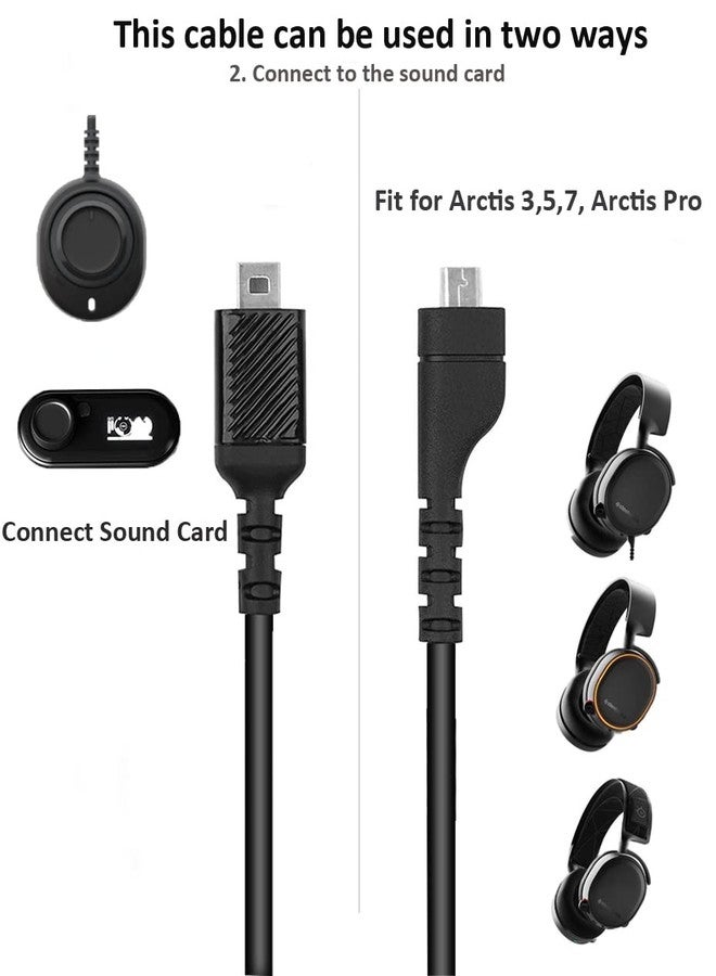 LecLooc Replacement for Arctis Headset Cord, Replacement Audio Cord Compatible with Arctis 3, Arctis 5, Arctis 7, Arctis Pro Wireless, Sound Card ChatMix, Arctis Pro Gaming Headset - Image 3