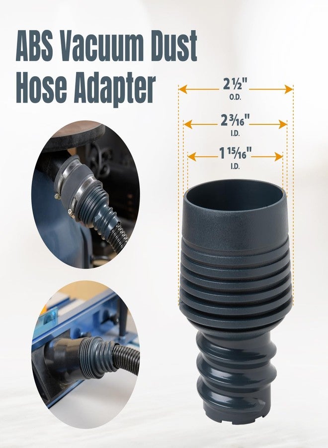 باورتيك مجموعة تجميع الغبار بخرطوم المكنسة الكهربائية POWERTEC 70510 بطول 10 أقدام مع 5 وصلات، ومخفض مخروطي الشكل، ومحول منفذ غبار سريع التوصيل لأدوات النجارة الكهربائية، والمكانس الكهربائية المنزلية، والمكانس الكهربائية الرطبة/الجافة. - Image 3