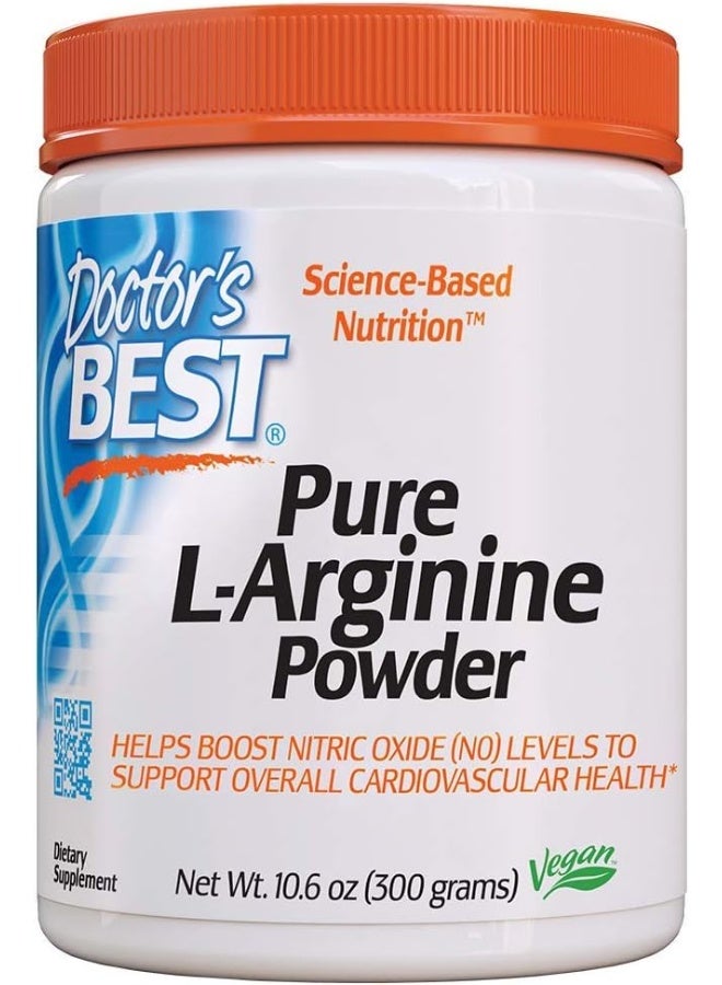Doctor's Best L-arginine HCL Powder, non-gmo, vegan, Gluten Free, Soy Free, Helps Promote Muscle Growth, 300g - Image 1