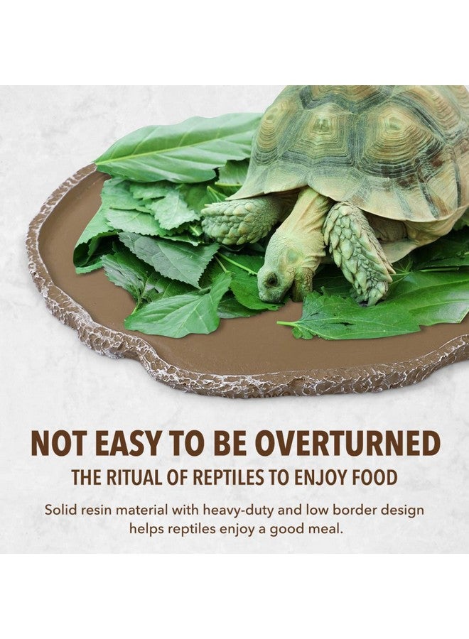 UEETEK Reptile Water Dish Reptile Feeding Plate : Resin Reptile Water Bowl Reptile Food Dish for Snakes Turtles Lizards, 7 x 5.5 x 0.3 inch - Image 5