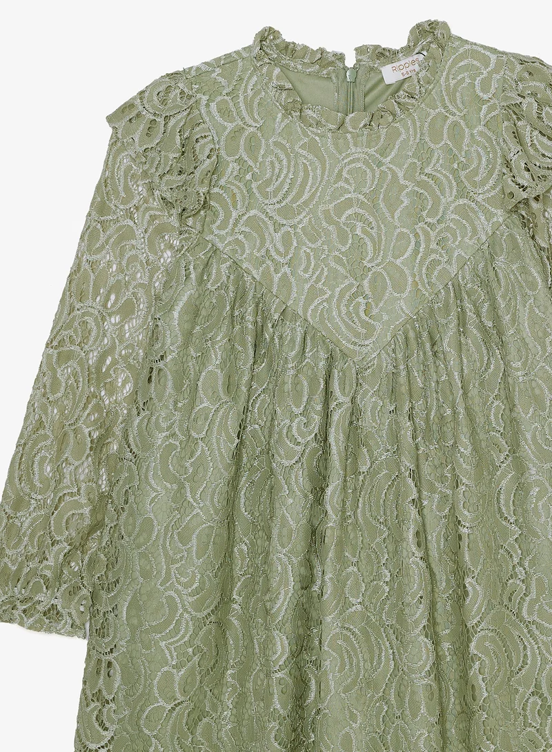 Ripples Girls Lace Party Dress
