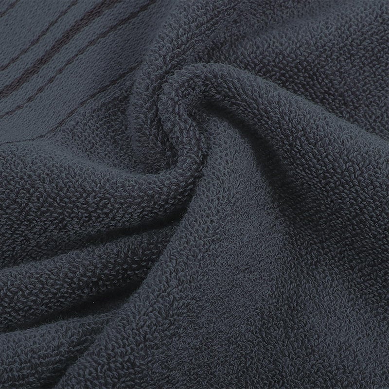 Dark Grey Cotton Face Towels 12 Pack Soft Absorbent 34x34cm For Bathroom Spa Facial - Image 4