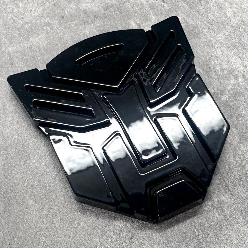 Autogem Transformer Auto Robot Emblem 3 Inch Gloss Black Plastic Decorative Sticker Badge for Exterior Styling - Image 3