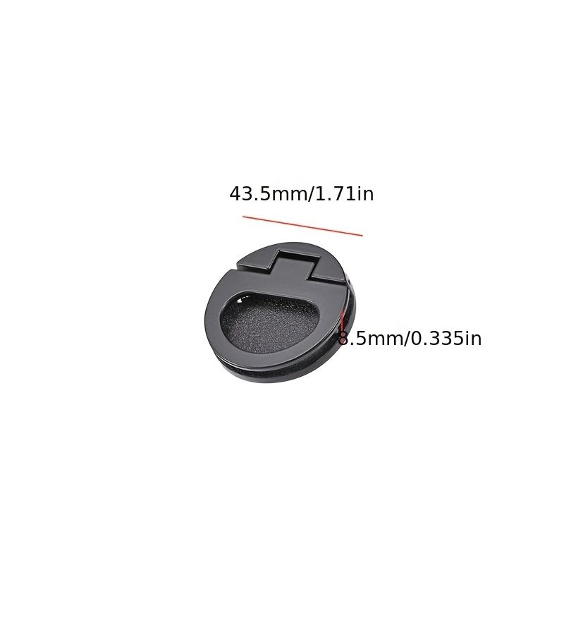Set Of 3 Zinc Alloy Flush Pull Handles For Sliding Doors And Drawers With Screws - Image 3