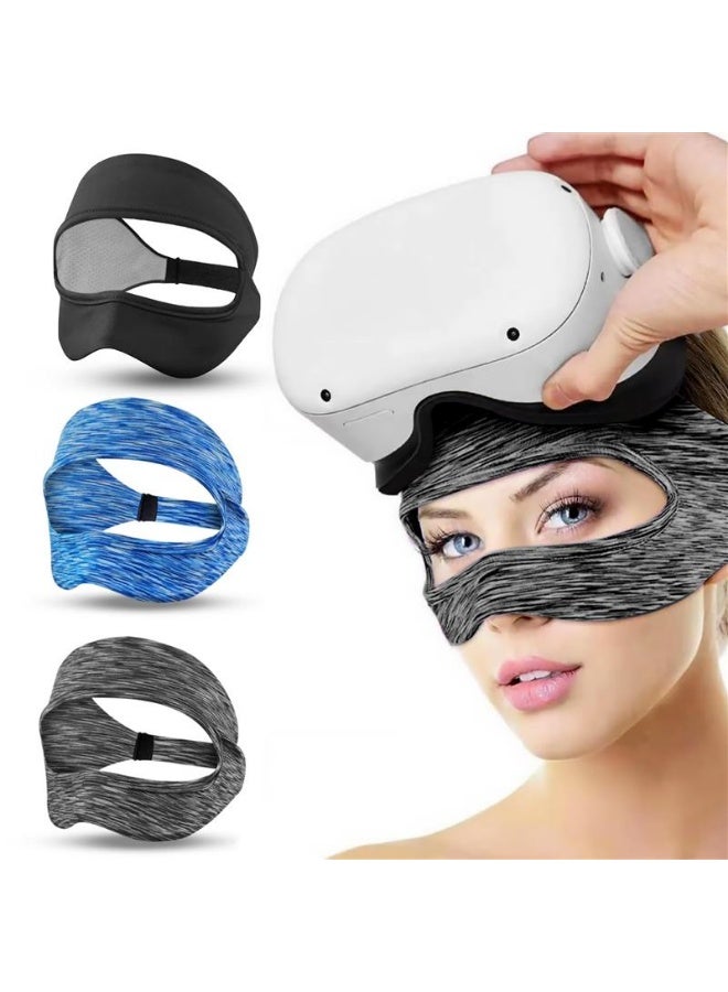 O Ozone (Pack of 3) VR Eye Mask Cover Breathable Sweat Band for Meta Quest 3/3S, Pico 4, Oculus Quest2 Accessories Adjustable VR Headset Face Cover-Multicolor - Image 1