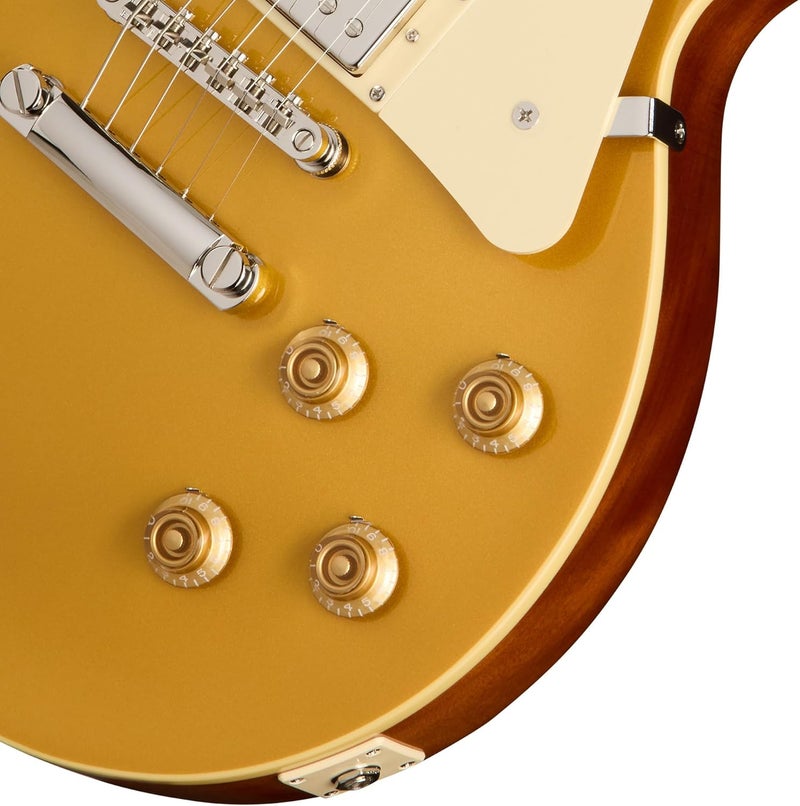 Epiphone Inspired by Gibson Les Paul Standard 50s Electric Guitar, Gold Top with Gig Bag - Image 3