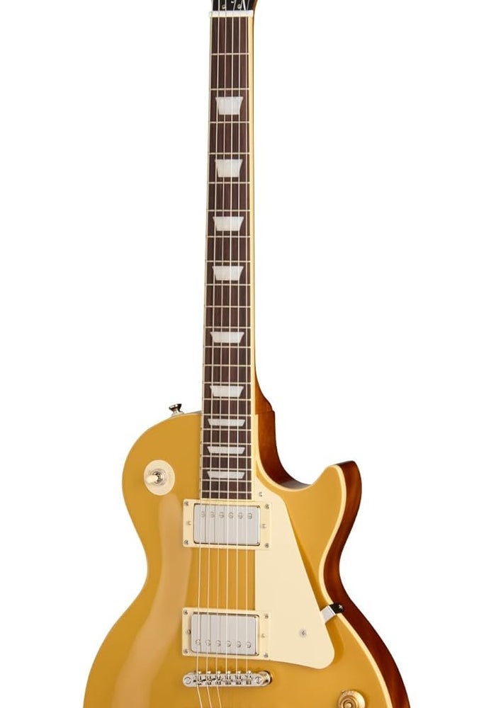 Epiphone Inspired by Gibson Les Paul Standard 50s Electric Guitar, Gold Top with Gig Bag - Image 1