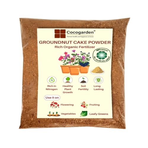 Cocogarden Groundnut Cake Fertilizer for Plants 1.8 kg,Organic Fertilizer for enhanced Flowering and Fruiting - Image 1