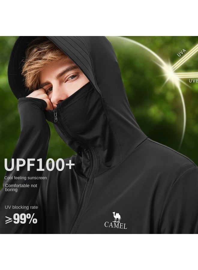 camel Upf50+ High-coolness Sun Protection Jacket For Men】quick-dry, Ice-cool Feel, Uv-blocking Outdoor Jacket - Image 2